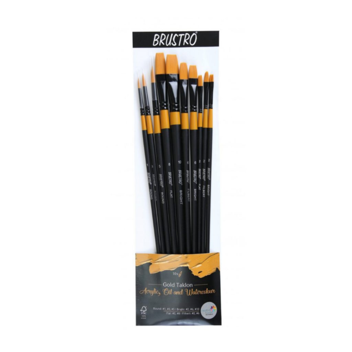 BRUSTRO TAKLON BRUSH SET OF 10