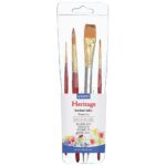 Princeton Heritage Short Synthetic Professional Brush- Set of 4 Pcs