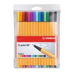 STABILO point 88 - Fineliner - Wallet of 15 (Assorted Colours)