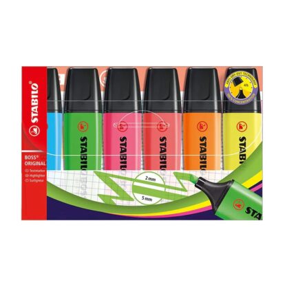 Stabilo BOSS ORIGINAL Pastel Highlighter Pen -Set of 6 Multicolor