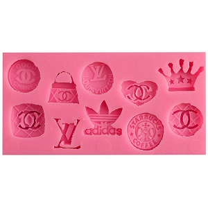 Silicone Mould Brand Logos (13.5x7x1 cm)- MaxaArt JSF570