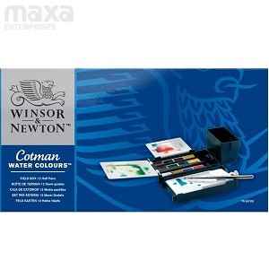 Winsor & Newton Cotman Watercolors Field Box-12 Half Pans