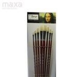 Bianyo White Bristle Long Handle Filbert Brush Set
