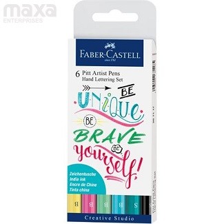 Faber-Castell Pitt Artist Pens Hand Lettering Set-6pcs