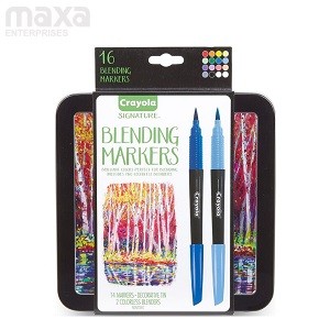 Crayola Signature Blending Markers Set of 16 Tin Box