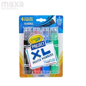Crayola XL Poster Markers Classic Colors Set of 4