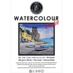 Art Essentials Watercolor Studio Natural White Fine Grain 300 GSM Papers