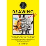 Art Essentials Drawing Artist Natural White Fine Grain 180 GSM Papers