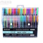 Maxas Neon Colors 1.0mm Gel Pens Set- 48 pcs