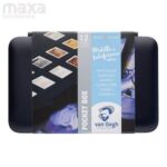 Van Gogh Watercolor Paint Half Pans- Pocketbox Set of 12 - Metallic & Interference Colors Selection