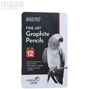 Brustro Artists Fineart Graphite Pencil Set- 12 pcs