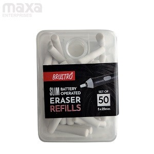 Brustro Slim Battery operated Eraser Refills – 50 pieces of 5x25mm