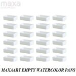 MaxaArt Empty Watercolor Full Pans- 24pcs