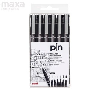 Uni Pin Fineliner Drawing Pen Set of 6