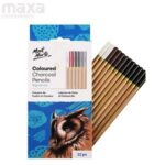Mont Marte Coloured Charcoal Pencils- Set 12pcs