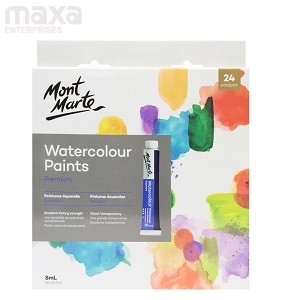 Mont Marte Watercolor Paint Set 24 Colours x 8ml