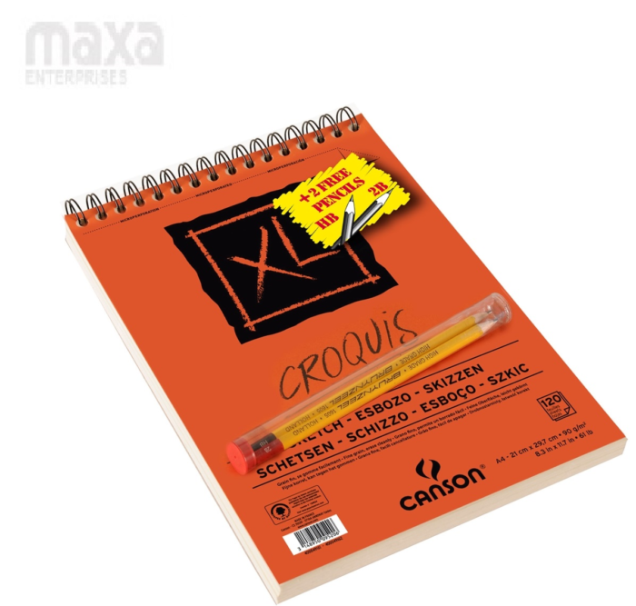 Canson XL Croquis 90 GSM A4 Album of 120 Fine Grain Sheets