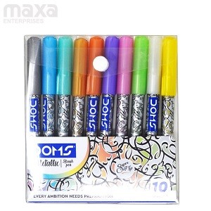 Doms Metallic Brush Pen Set of 10