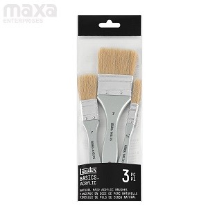 Liquitex Basics Hog Hair Brushes- Set of 3