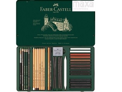 Faber-Castell Pitt Monochrome Set - Pack of 33 - Maxa Enterprises