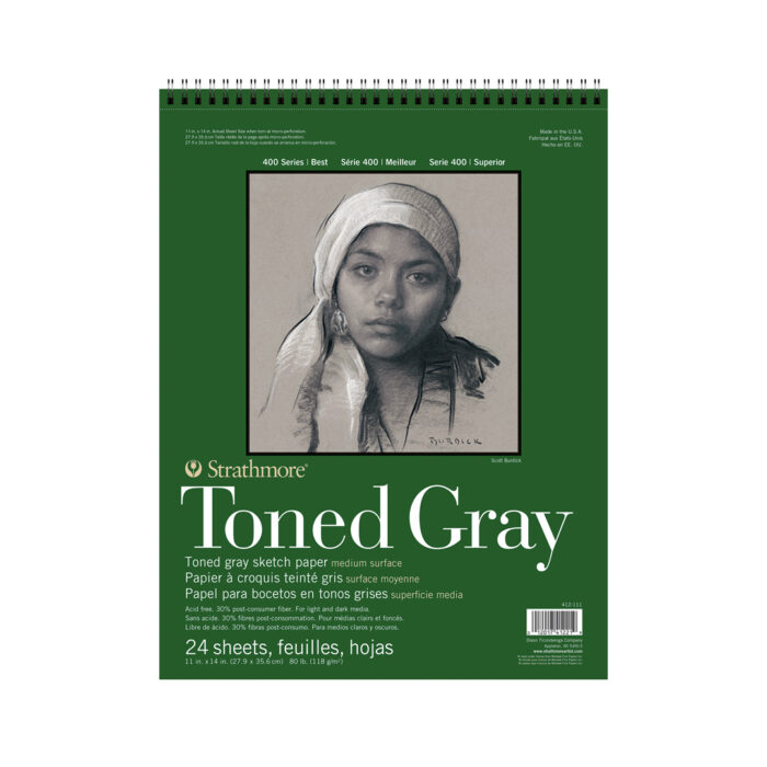 Strathmore 400 Series Toned Gray Sketch Pads- 24 Sheets