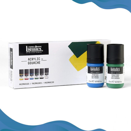 Liquitex Professional Acrylic Gouache Paints 6 Shades - Primary Set