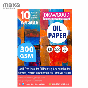 DRAWGUUD OIL PAPER 300 GSM- LOOSE SHEETS