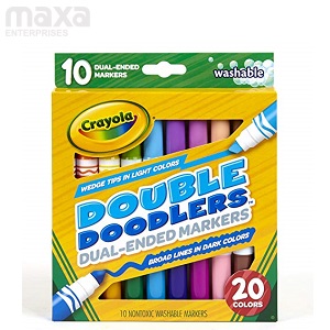 Crayola Dual-Tip Washable Doodle Markers Set 10 Pcs