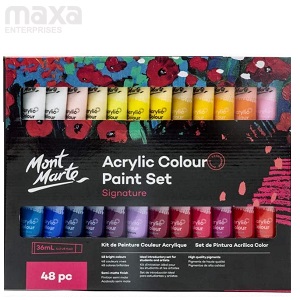 Mont Marte Acrylic Paint Set 48 Colors X 36ML - Maxa Enterprises