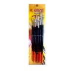 Kiran White Bristles Black Handle Brush- Set of 7pcs - Image 2