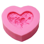 Silicone Flowery Heart (10x8.5x3 cm) - MaxaArt JSF420