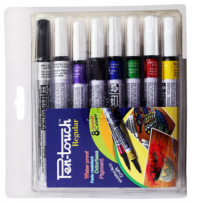 Sakura Pentouch Paint Markers Set A - Fine point - pack of 8 assorted colors