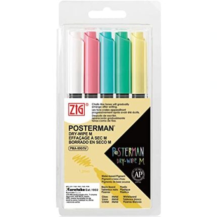 ZIG POSTERMAN DRY-WIPE M - 5 Colors Set