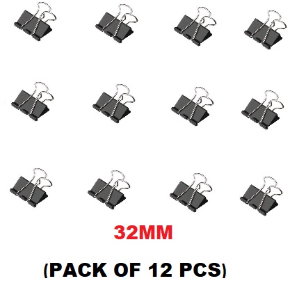 Binder Clips 32MM - MAGNUS PACK OF 12 PCS - WHOLESALE