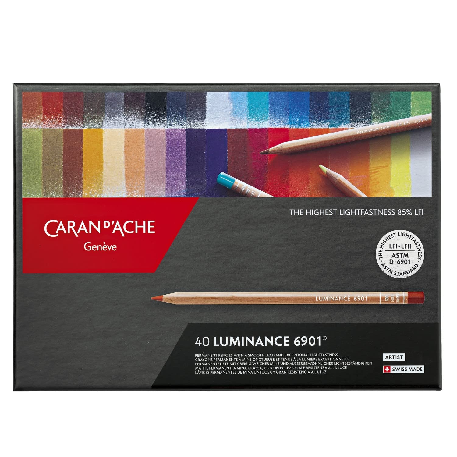 Caran D'Ache Artist Luminance Colour Pencils - Set of 40