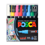 Uniball Posca 3M (0.9-1.3mm) Markers- 8Pcs Set