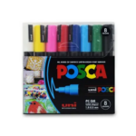 Uniball Posca 5M (1.8-2.5mm) Markers- 8Pcs Set
