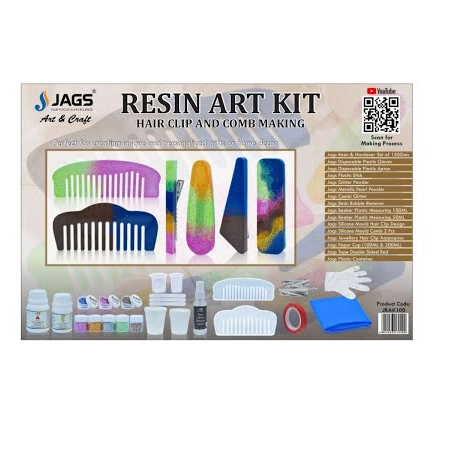 resin art kit hair clip and comb jags