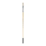 PAN ART Interlocked White Bristle Filbert Long Handle Brush