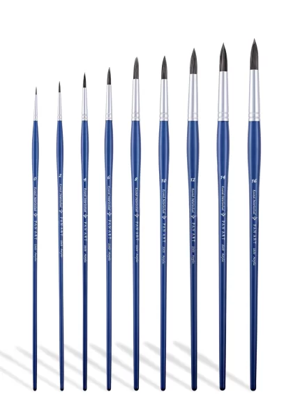 PAN ART Round Interlocked Acrylic Ace Long Handle Brush