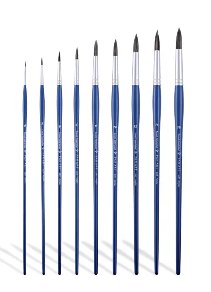 PAN ART Round Interlocked Acrylic Ace Long Handle Brush