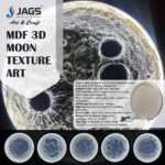 MDF Round Frame For Moon Texture Art With LED 12 Inch
