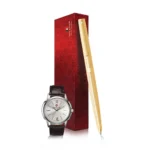 Sheaffer Sagaris 9474 Golden Body Ball Pen Wrist Watch Combo