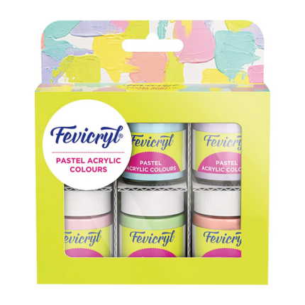 fevicryl pastel acrylic colours 6 shades