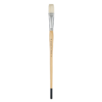 PAN ART Flat Interlocked White Bristle Long Handle Brush