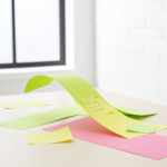 Colorful Notes Leaves Assorted Shades- Slightly Glued 25mm x 75mm - Image 2