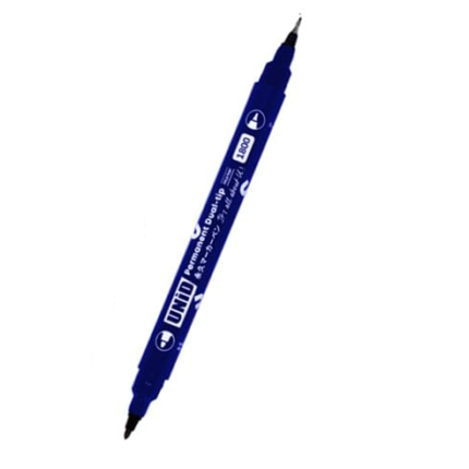 Leaderart UNID Permanent Dual Tip Marker 1800 Blue