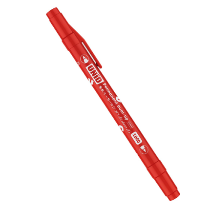 UNID Permanent Dual Tip Marker 1800 Red