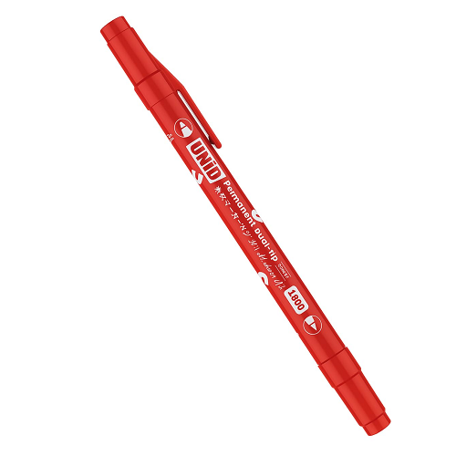 UNID Permanent Dual Tip Marker 1800 Red